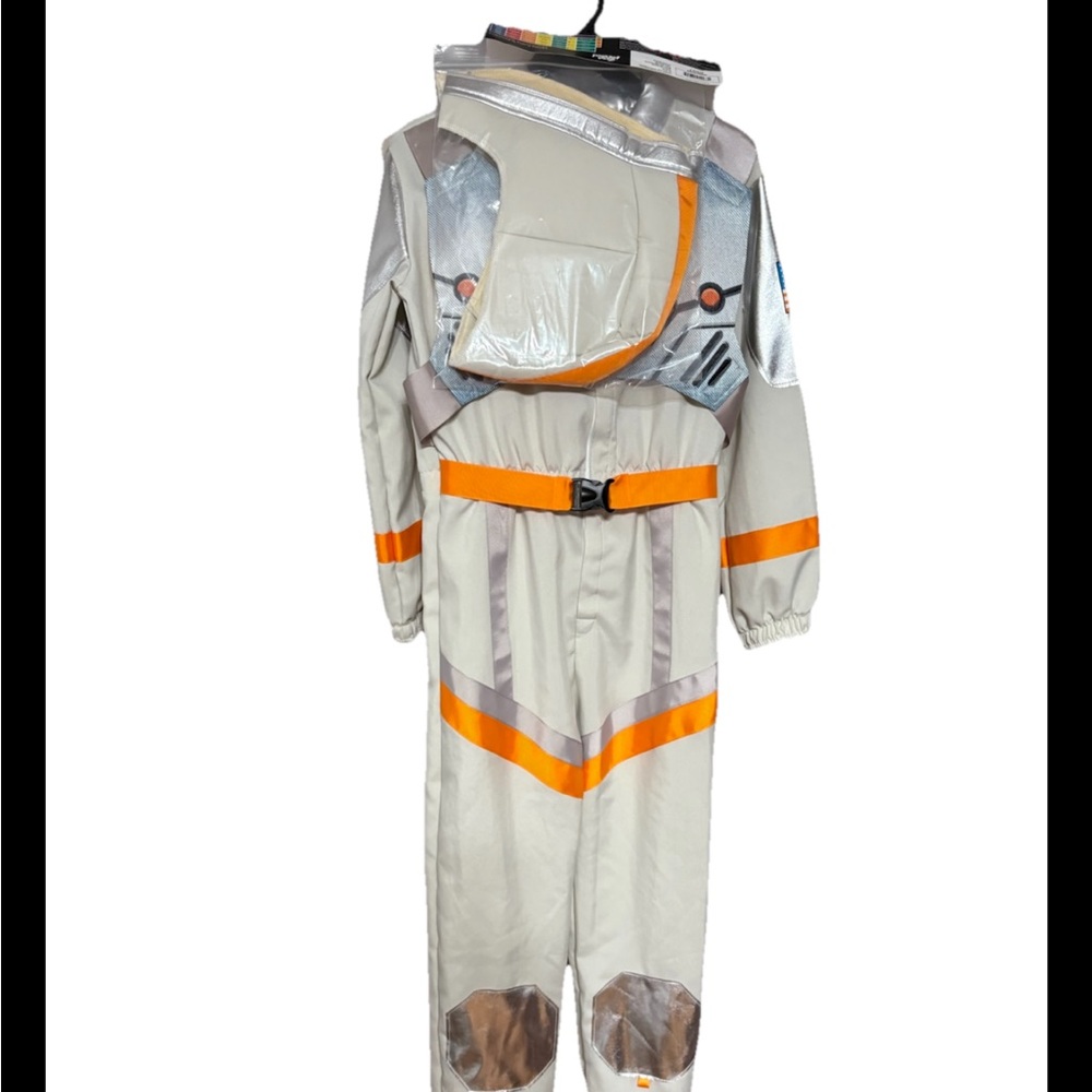 Astro World Boy Medium (8-10) Jumpsuit, Head Piece Halloween Costume 2 Pc